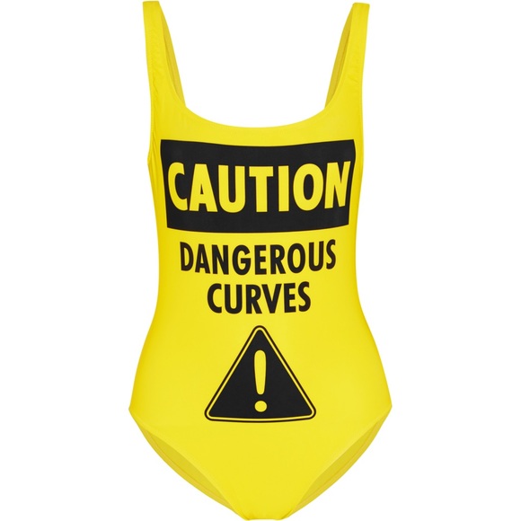 MOSCHINO Caution Dangerous Curves Swimsuit - Picture 1 of 11